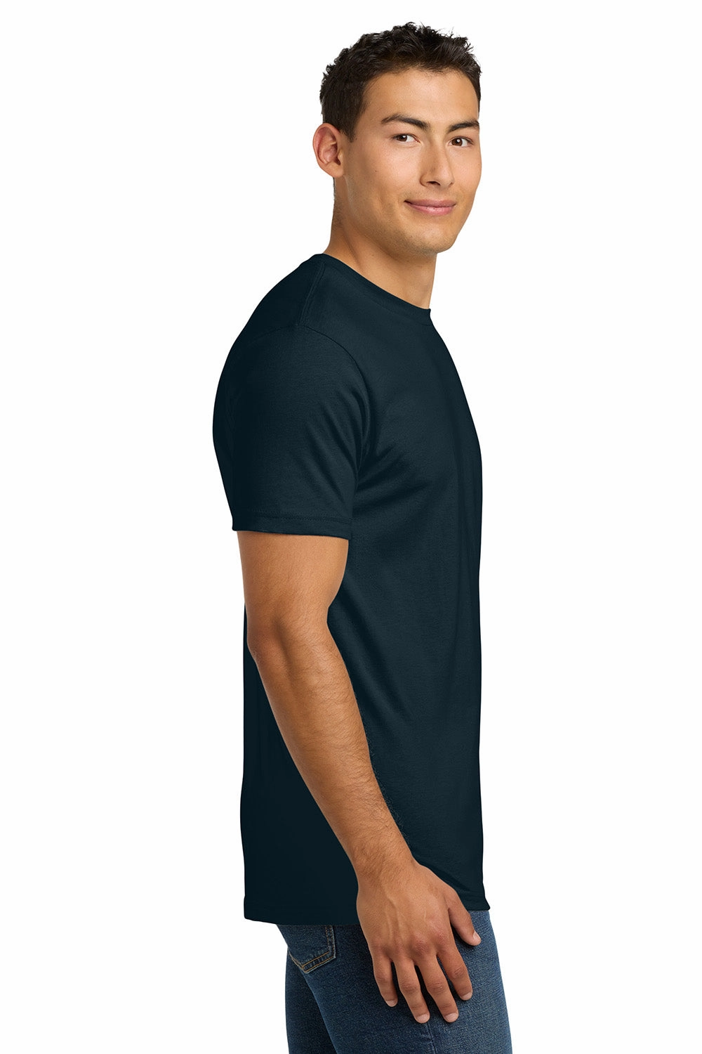 Next Level Mens Fine Jersey Short Sleeve Crewneck T-Shirt - Midnight Navy Blue