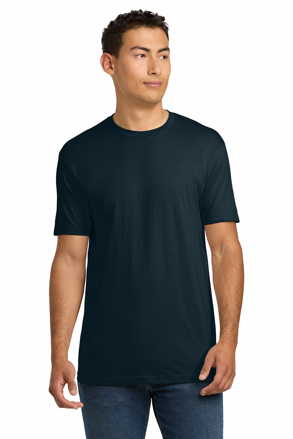 Next Level Mens Fine Jersey Short Sleeve Crewneck T-Shirt - Midnight Navy Blue