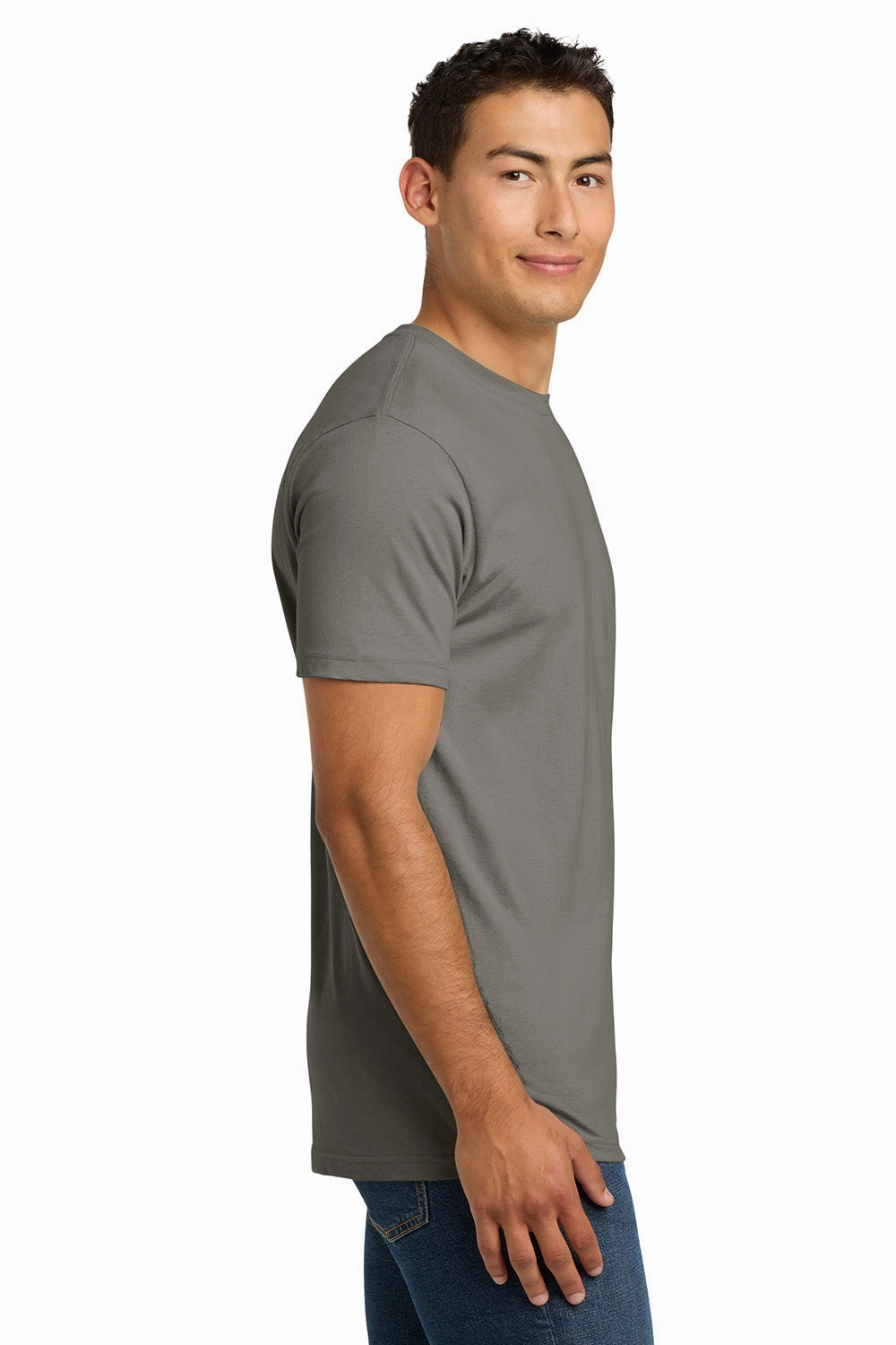 Next Level Mens Fine Jersey Short Sleeve Crewneck T-Shirt - Warm Grey