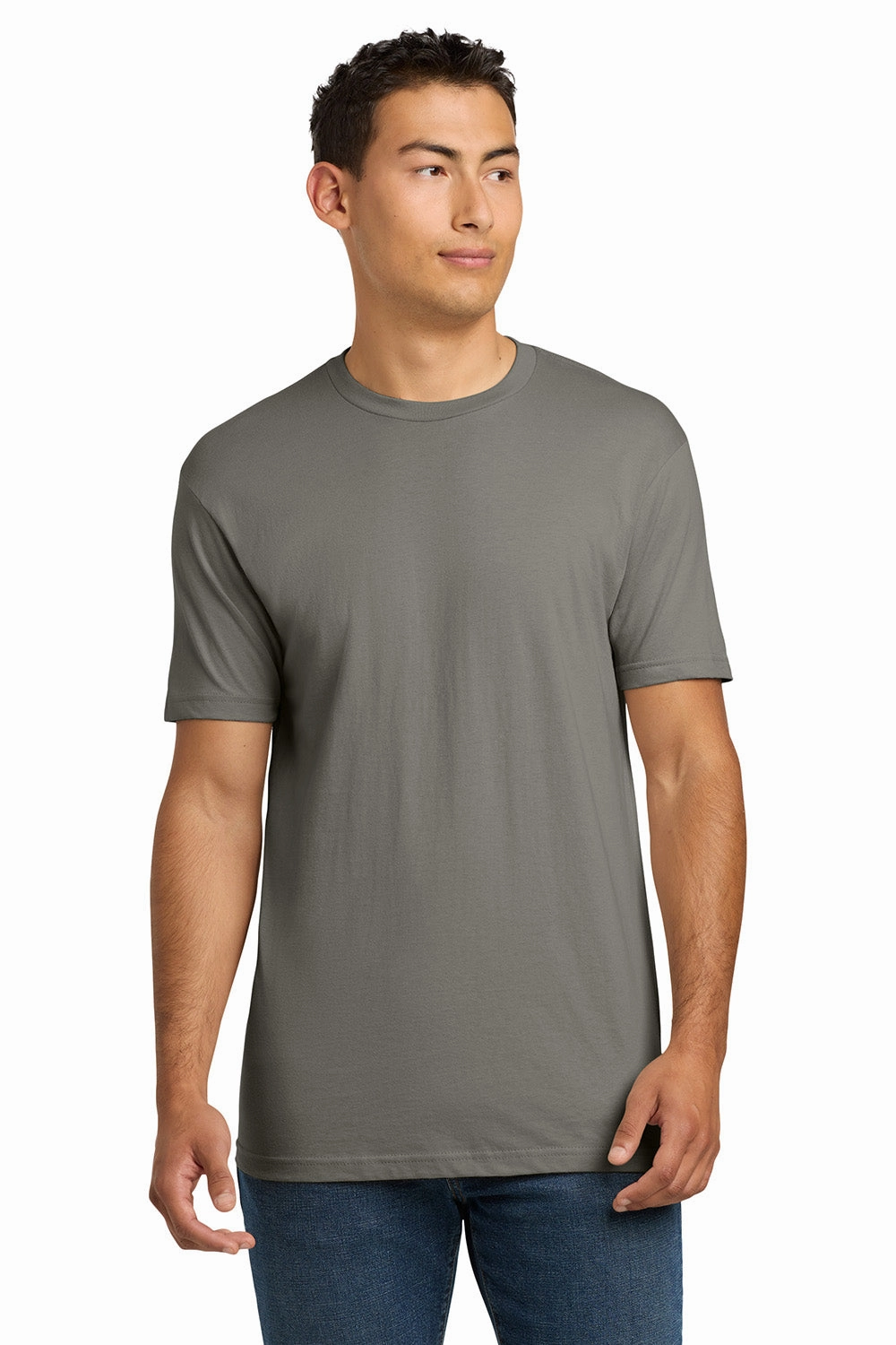 Next Level Mens Fine Jersey Short Sleeve Crewneck T-Shirt - Warm Grey