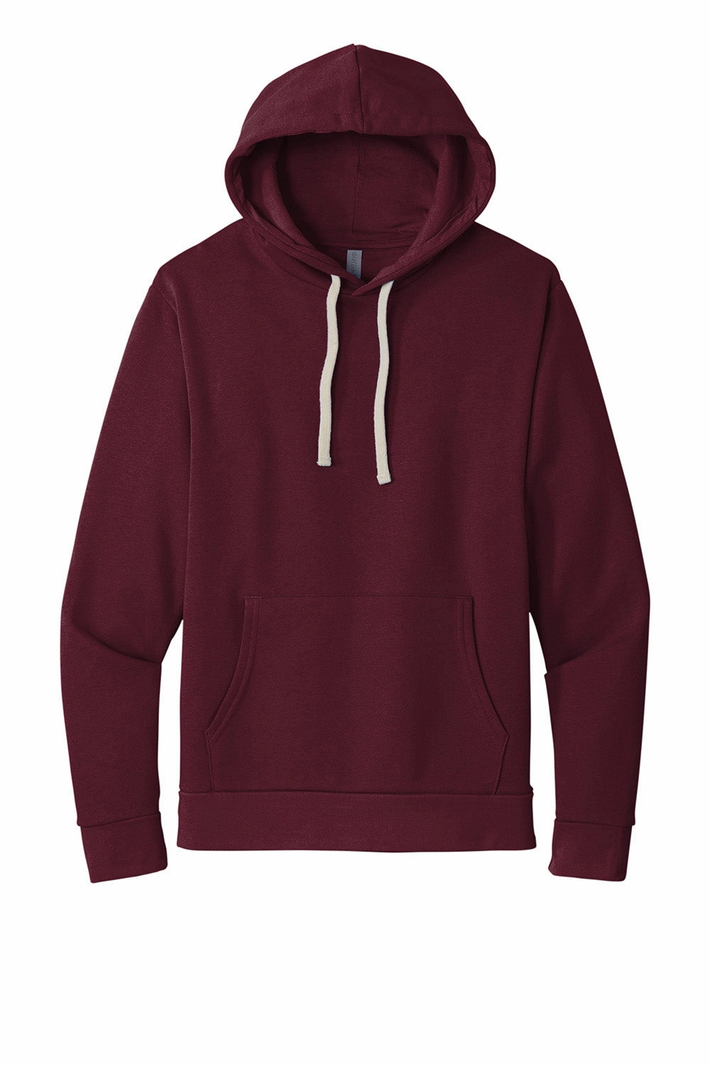 Next Level Mens Fleece Hooded Sweatshirt Hoodie w/ Pouch Pocket - Maroon