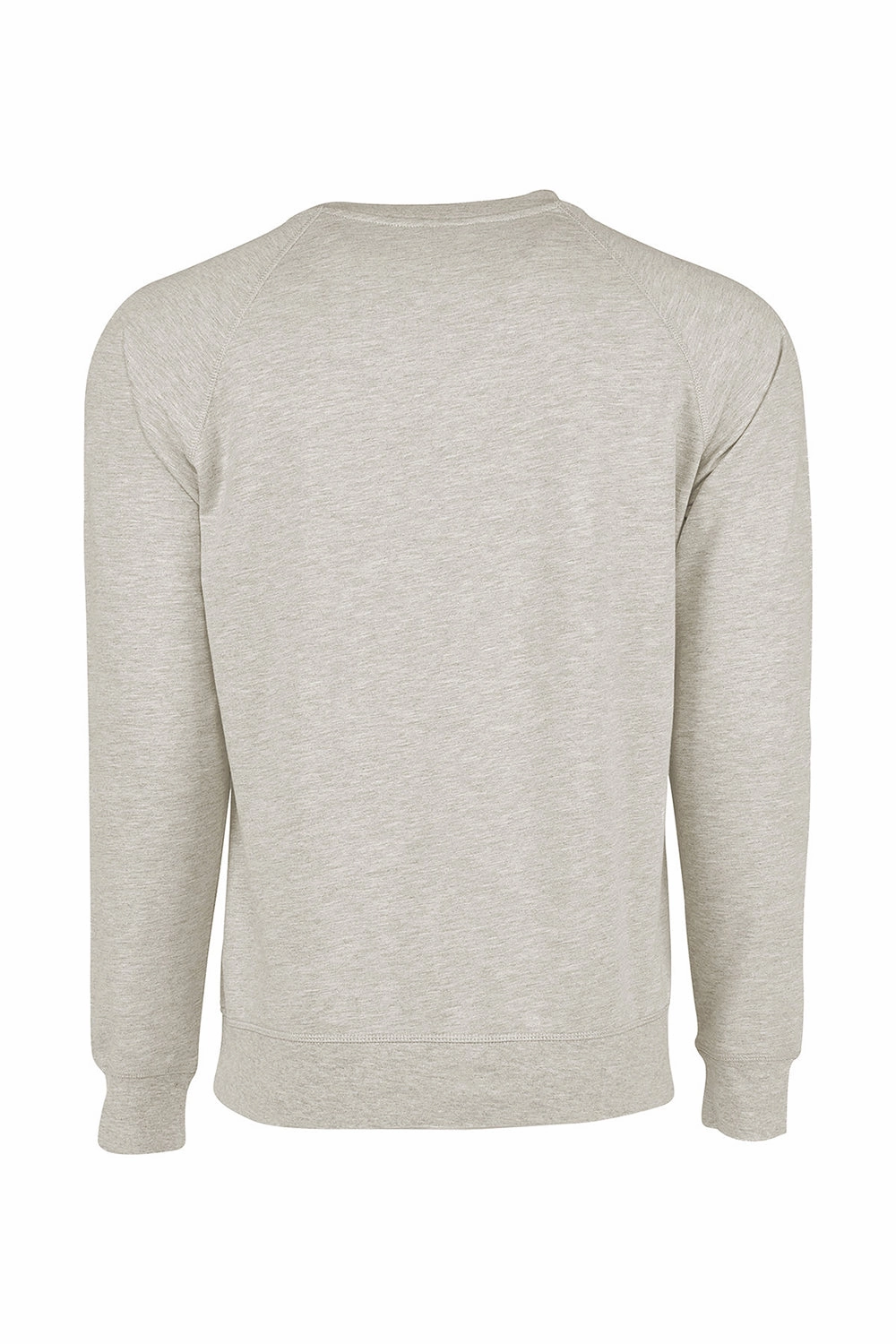 Next Level Mens French Terry Long Sleeve Crewneck T-Shirt - Oatmeal
