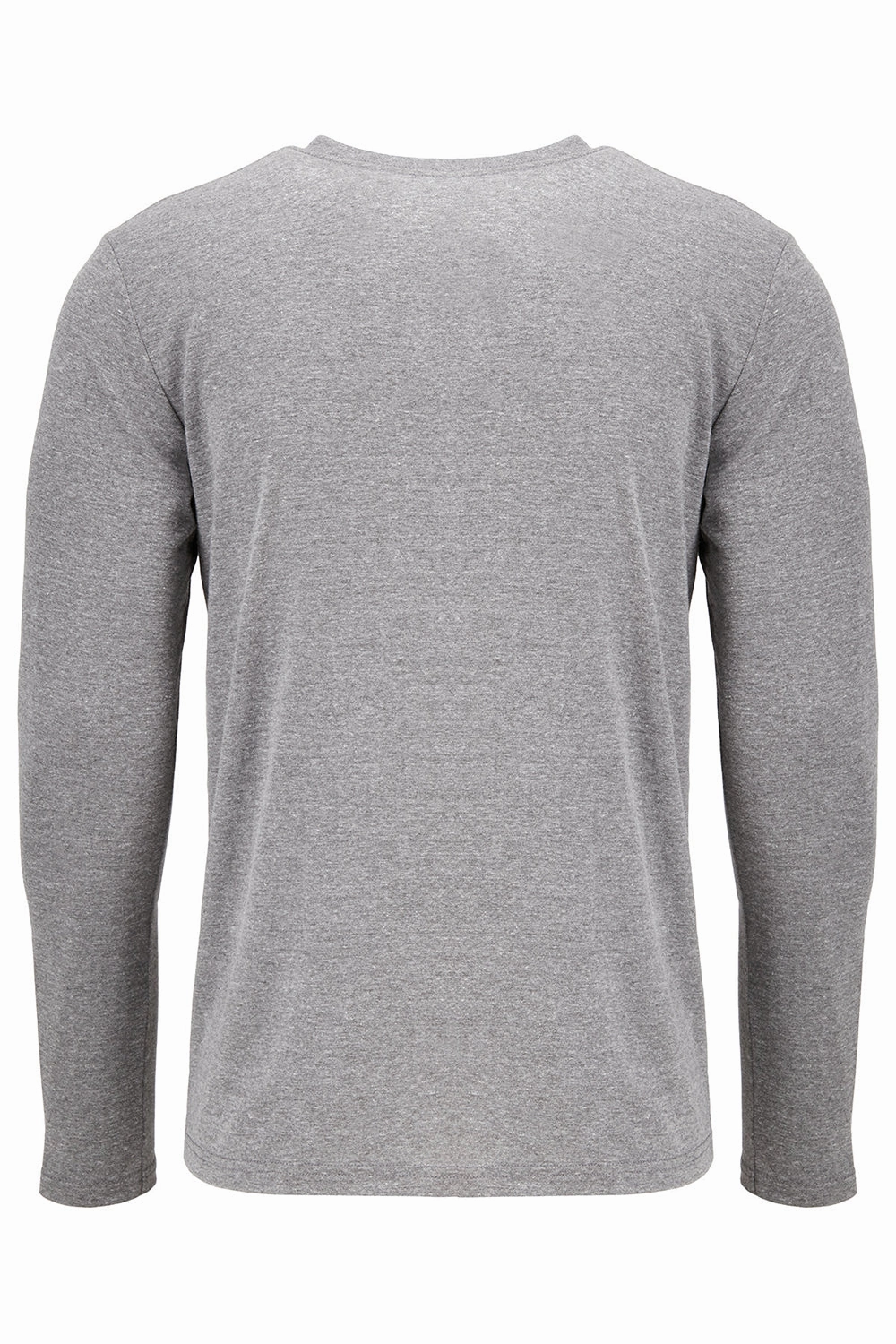 Next Level Mens Jersey Long Sleeve Crewneck T-Shirt - Heather Grey