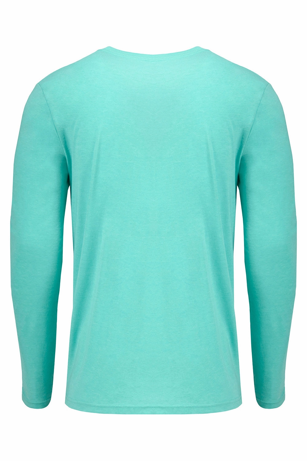 Next Level Mens Jersey Long Sleeve Crewneck T-Shirt - Tahiti Blue