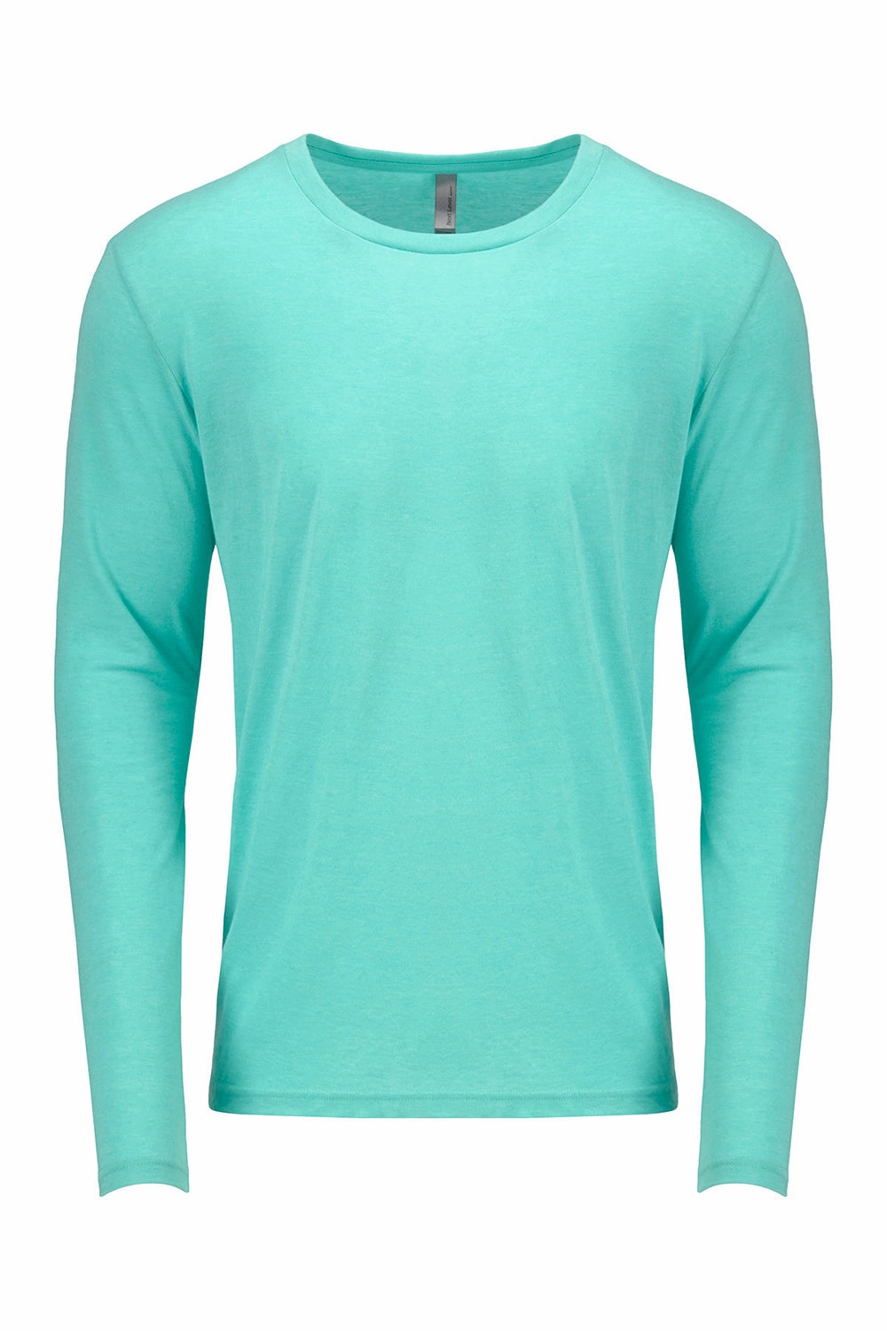 Next Level Mens Jersey Long Sleeve Crewneck T-Shirt - Tahiti Blue