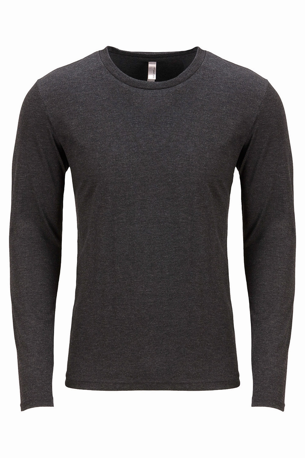 Next Level Mens Jersey Long Sleeve Crewneck T-Shirt - Vintage Black