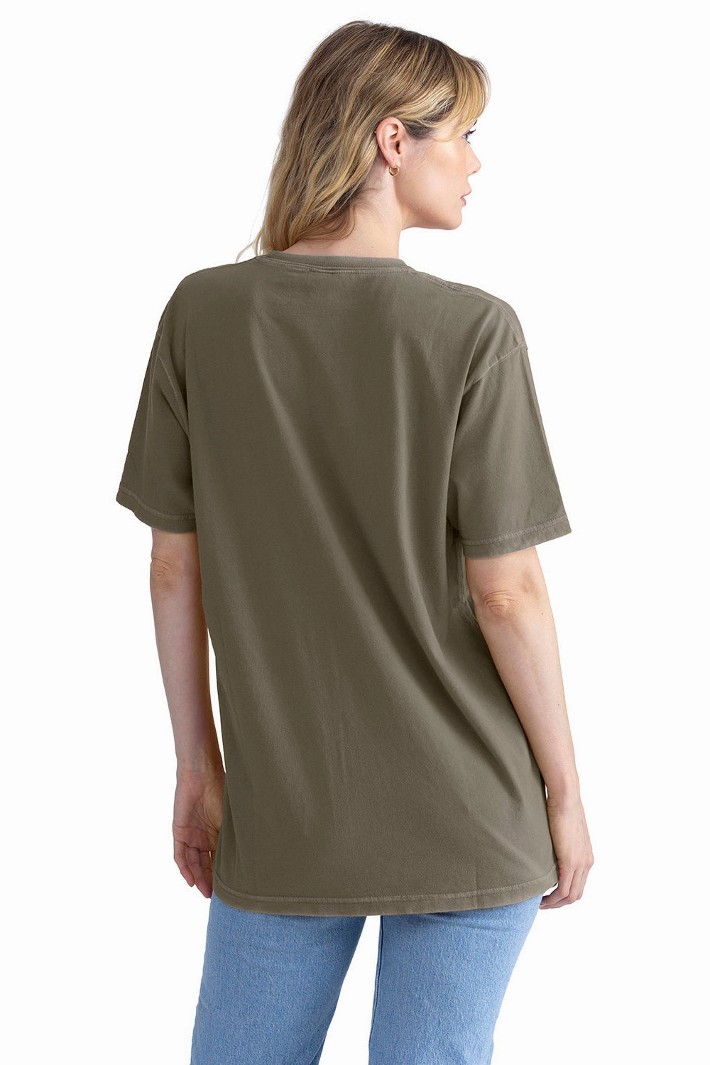 Next Level Mens Soft Wash Short Sleeve Crewneck T-Shirt - Military Green