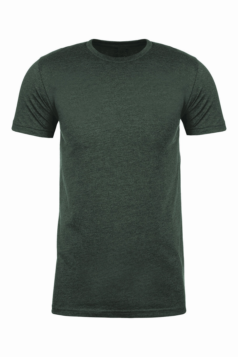 Next Level Mens Sueded Jersey Short Sleeve Crewneck T-Shirt - Heather Forest Green