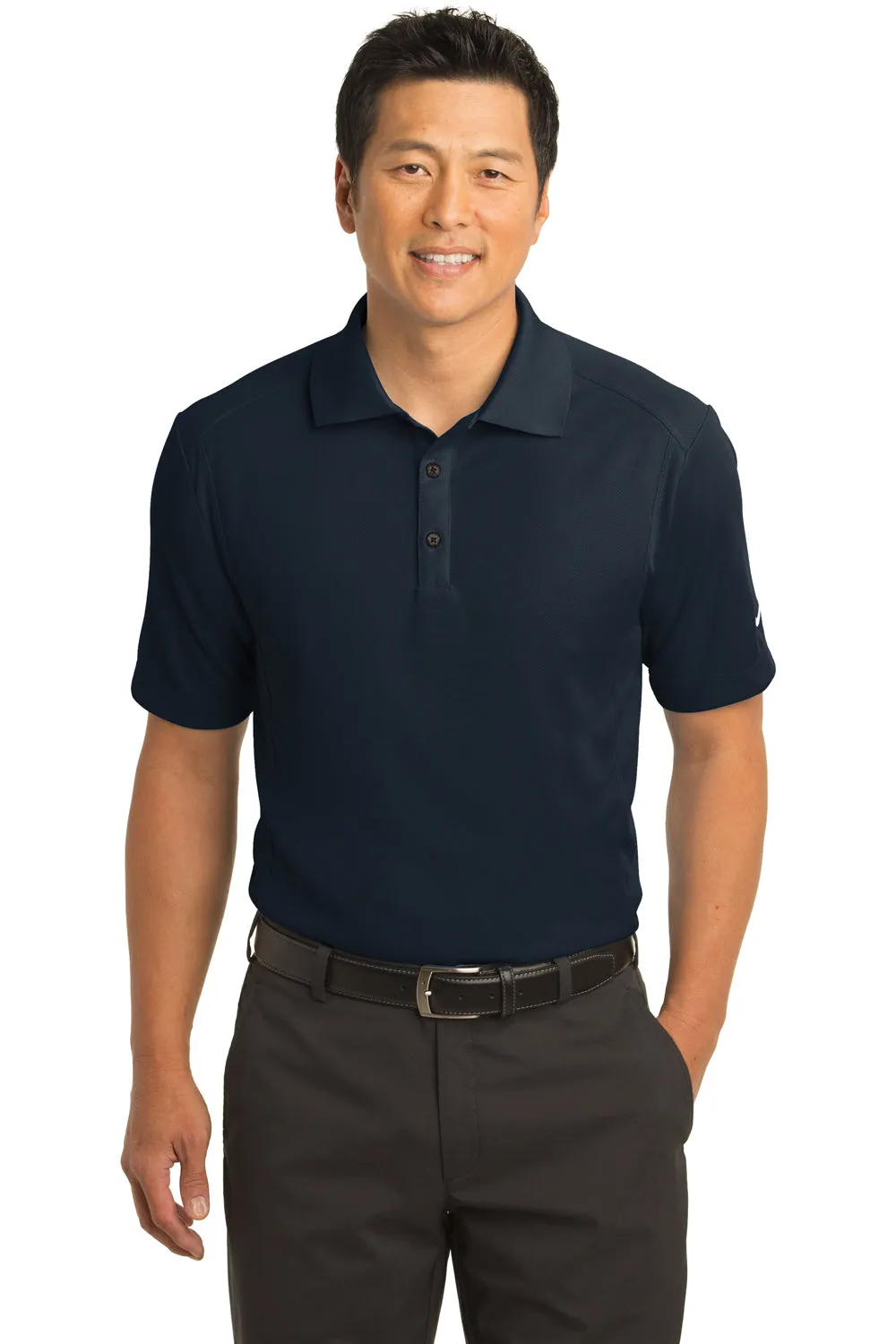 Nike Mens Classic Dri-Fit Moisture Wicking Short Sleeve Polo Shirt - Midnight Navy Blue