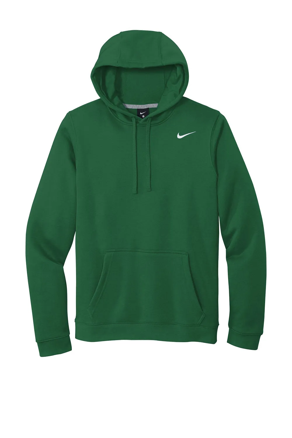 Nike Mens Club Fleece Hooded Sweatshirt Hoodie w/ Pouch Pocket - Dark Green