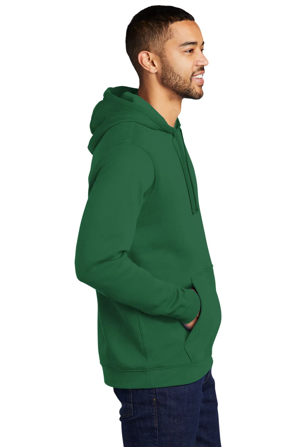Nike Mens Club Fleece Hooded Sweatshirt Hoodie w/ Pouch Pocket - Dark Green