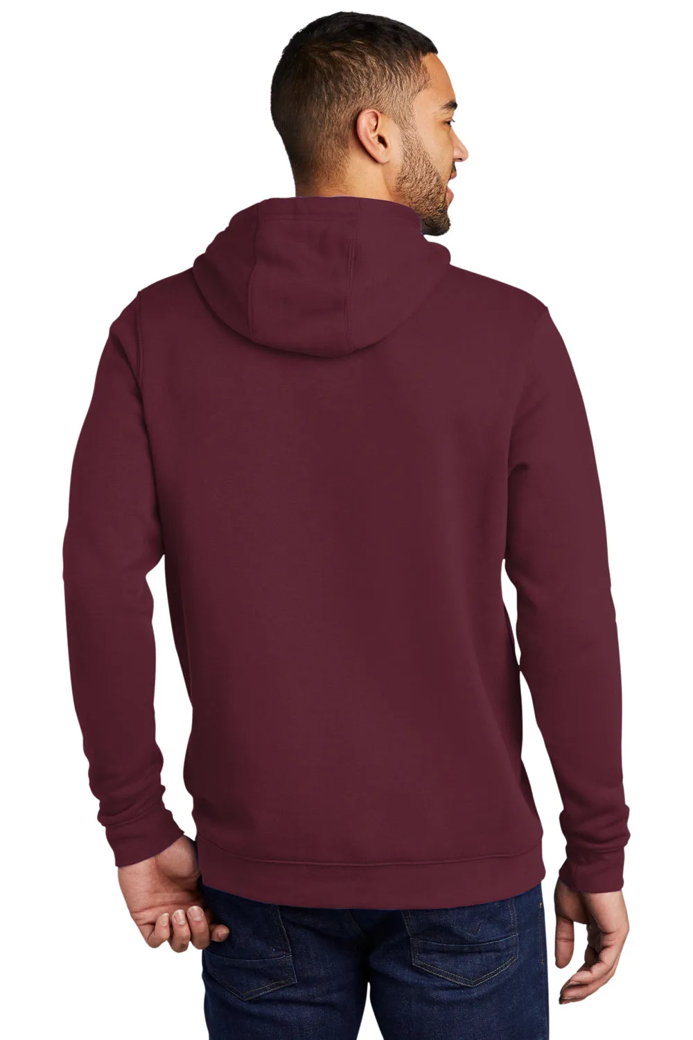Nike Mens Club Fleece Hooded Sweatshirt Hoodie w/ Pouch Pocket - Dark Maroon