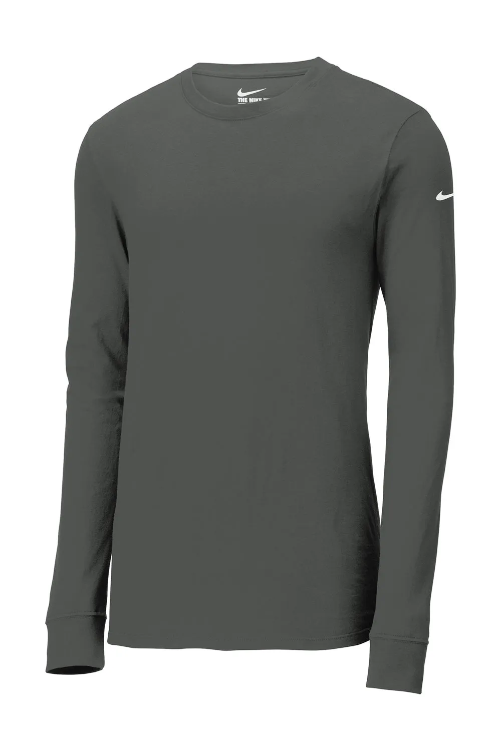 Nike Mens Dri-Fit Moisture Wicking Long Sleeve Crewneck T-Shirt - Anthracite Grey