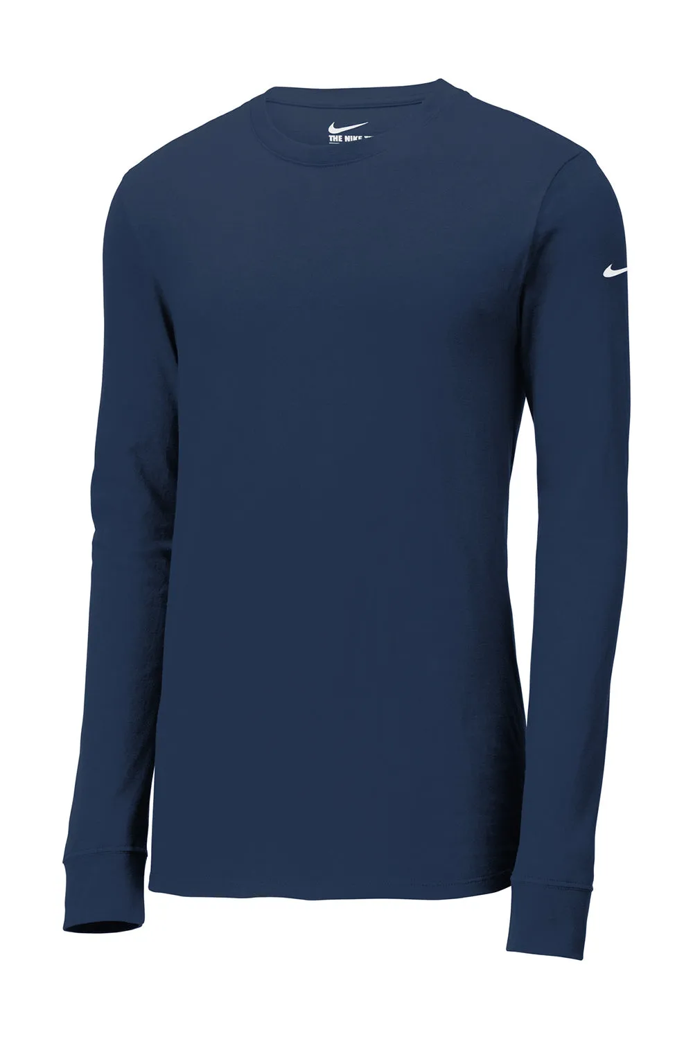 Nike Mens Dri-Fit Moisture Wicking Long Sleeve Crewneck T-Shirt - College Navy Blue