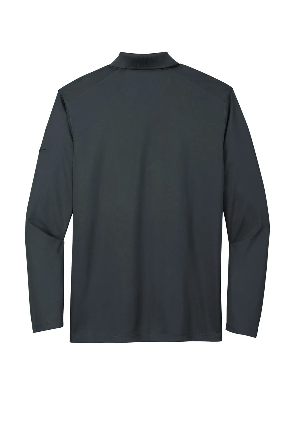 Nike Mens Dri-Fit Moisture Wicking Micro Pique 2.0 Long Sleeve Polo Shirt - Anthracite Grey