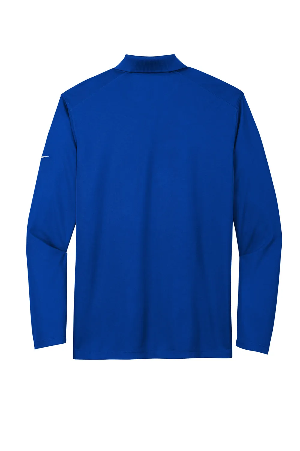 Nike Mens Dri-Fit Moisture Wicking Micro Pique 2.0 Long Sleeve Polo Shirt - Game Royal Blue