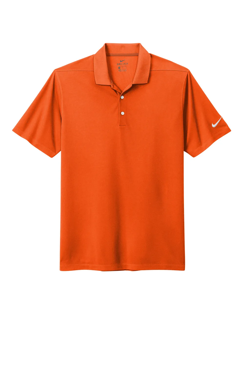 Nike Mens Dri-Fit Moisture Wicking Micro Pique 2.0 Short Sleeve Polo Shirt - Brilliant Orange
