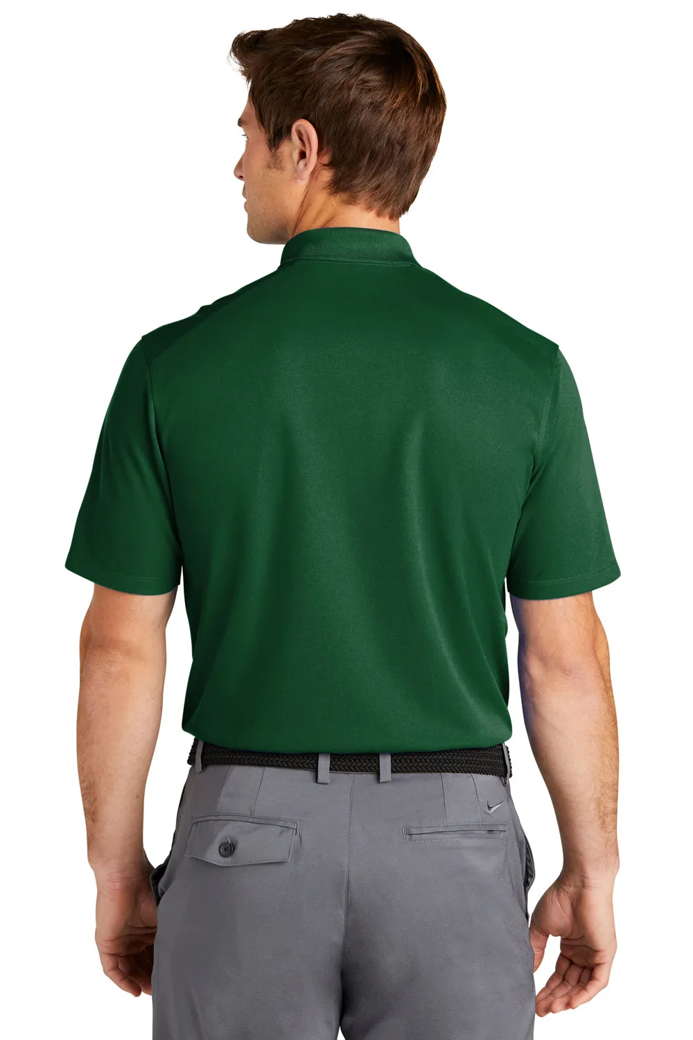Nike Mens Dri-Fit Moisture Wicking Micro Pique 2.0 Short Sleeve Polo Shirt - Gorge Green