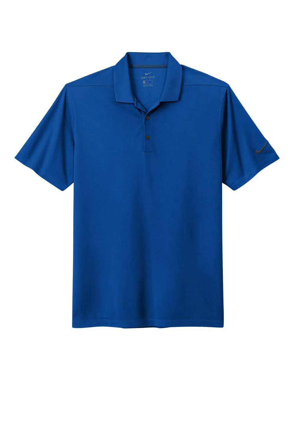 Nike Mens Dri-Fit Moisture Wicking Micro Pique 2.0 Short Sleeve Polo Shirt - Gym Blue
