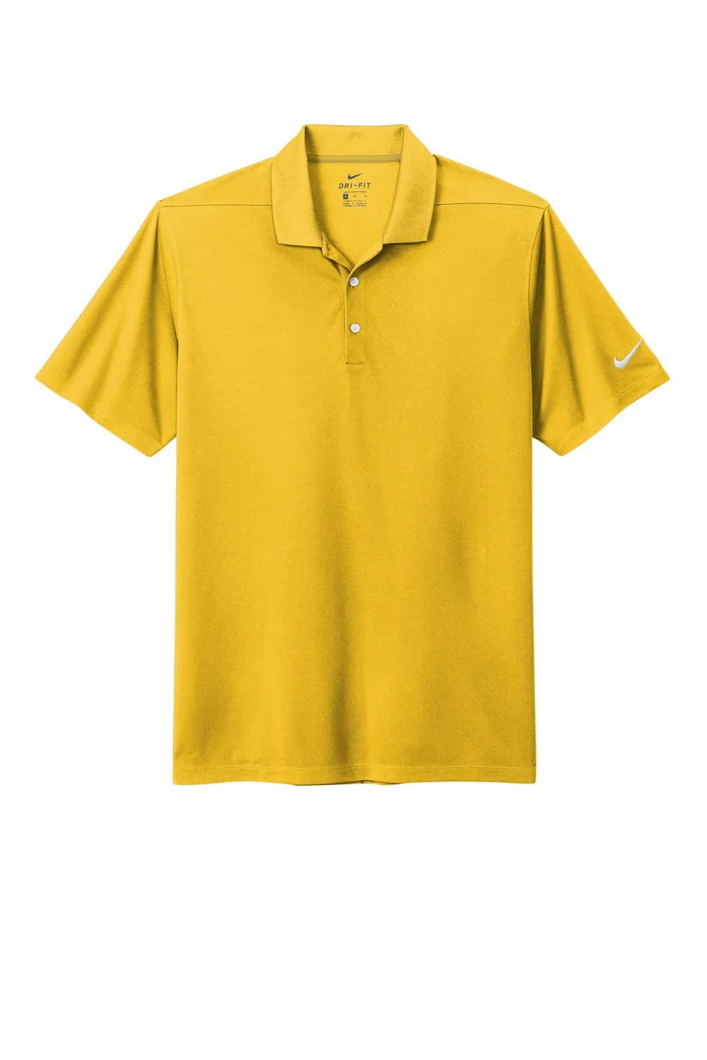 Nike Mens Dri-Fit Moisture Wicking Micro Pique 2.0 Short Sleeve Polo Shirt - Varsity Maize Yellow