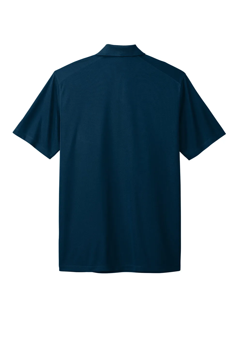Nike Mens Dri-Fit Moisture Wicking Micro Pique 2.0 Short Sleeve Polo Shirt w/ Pocket - Navy Blue