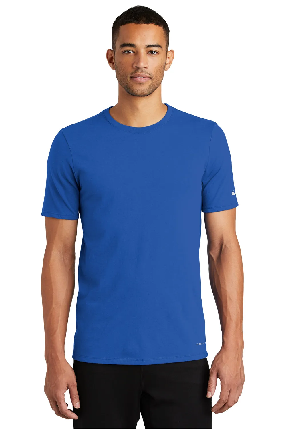 Nike Mens Dri-Fit Moisture Wicking Short Sleeve Crewneck T-Shirt - Rush Blue