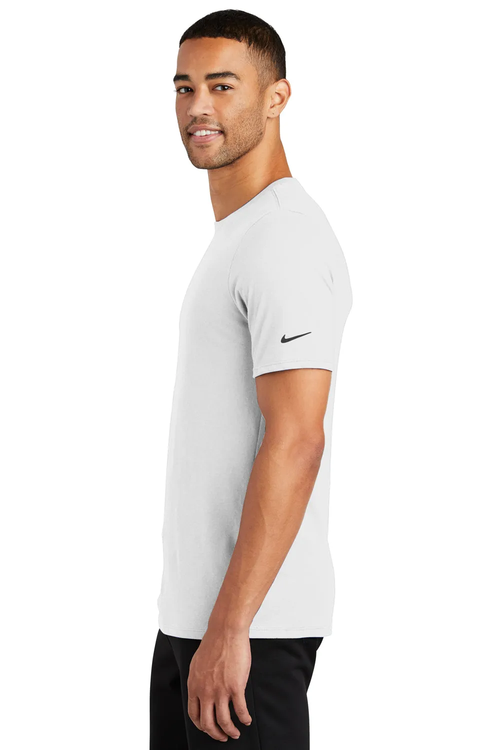Nike Mens Dri-Fit Moisture Wicking Short Sleeve Crewneck T-Shirt - White