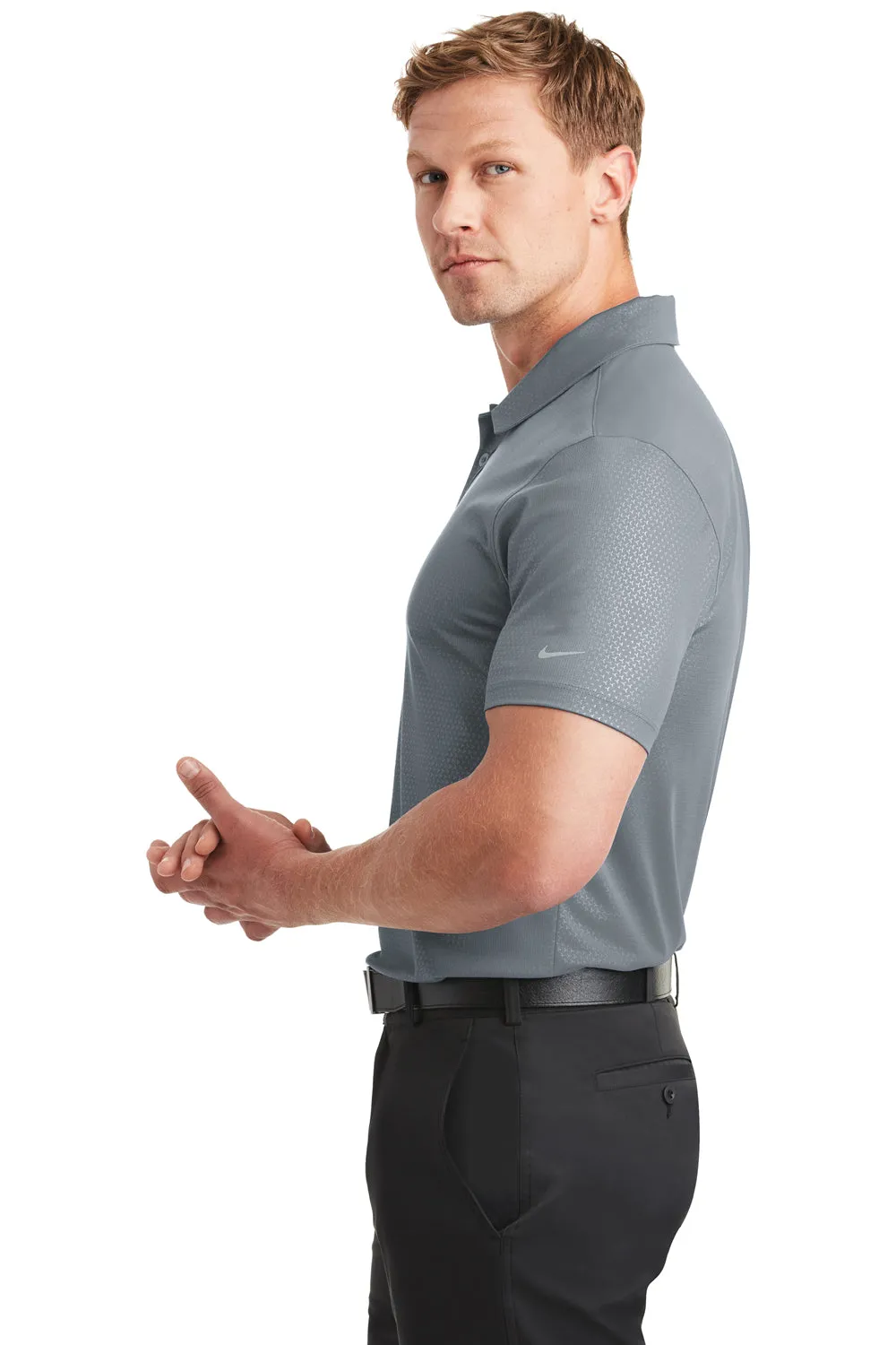 Nike Mens Dri-Fit Moisture Wicking Short Sleeve Polo Shirt - Cool Grey