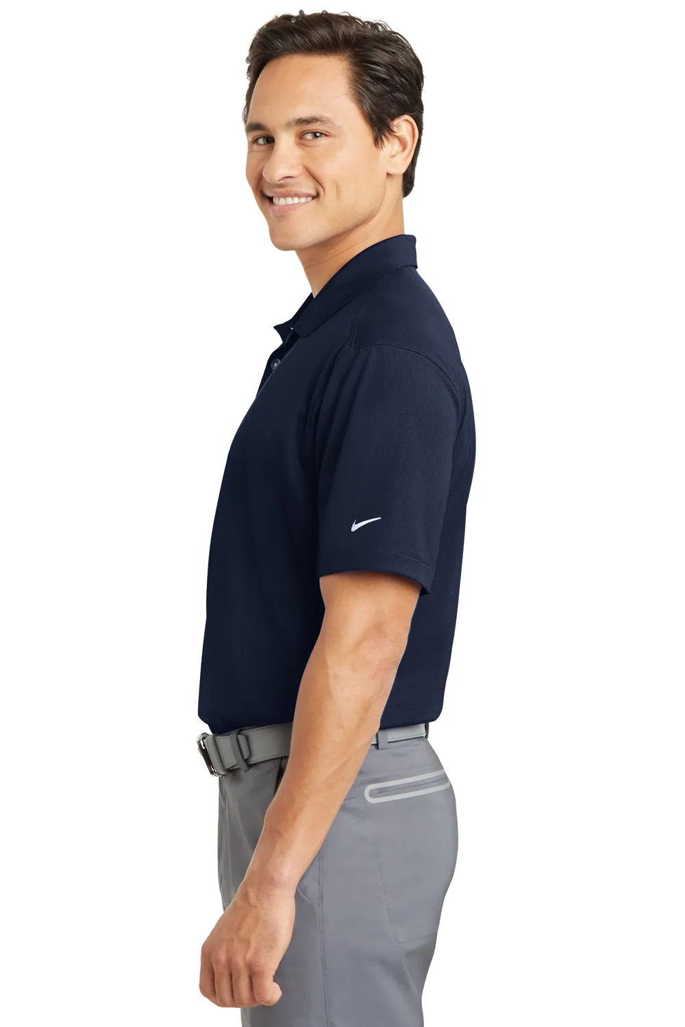 Nike Mens Dri-Fit Moisture Wicking Short Sleeve Polo Shirt - Marine Blue