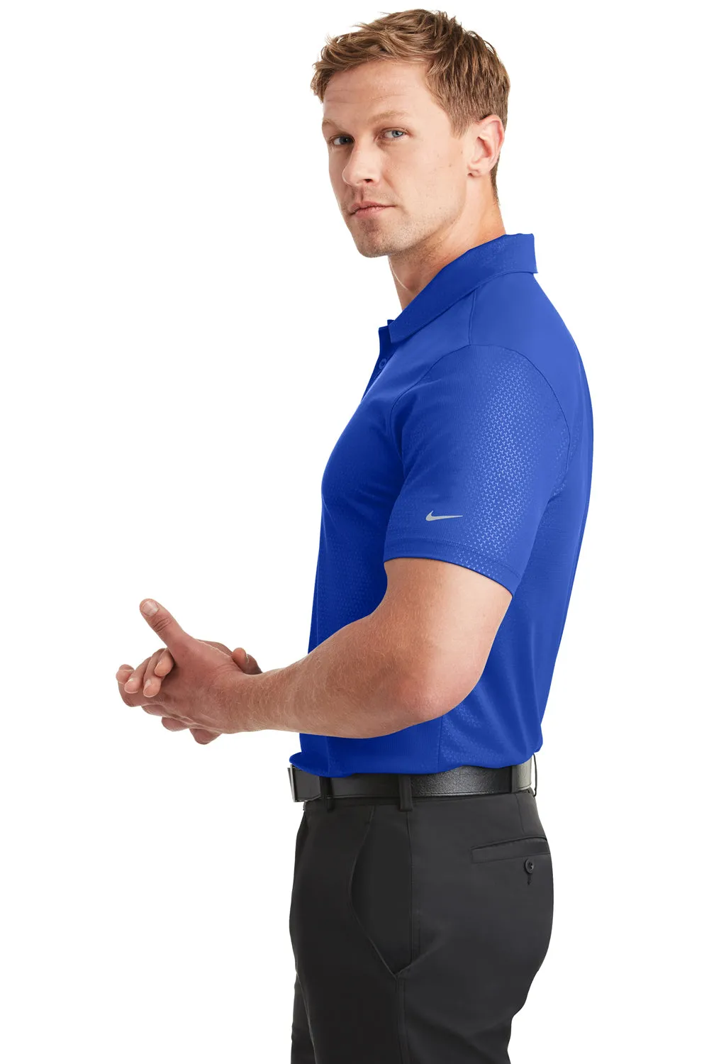 Nike Mens Dri-Fit Moisture Wicking Short Sleeve Polo Shirt - Old Royal Blue