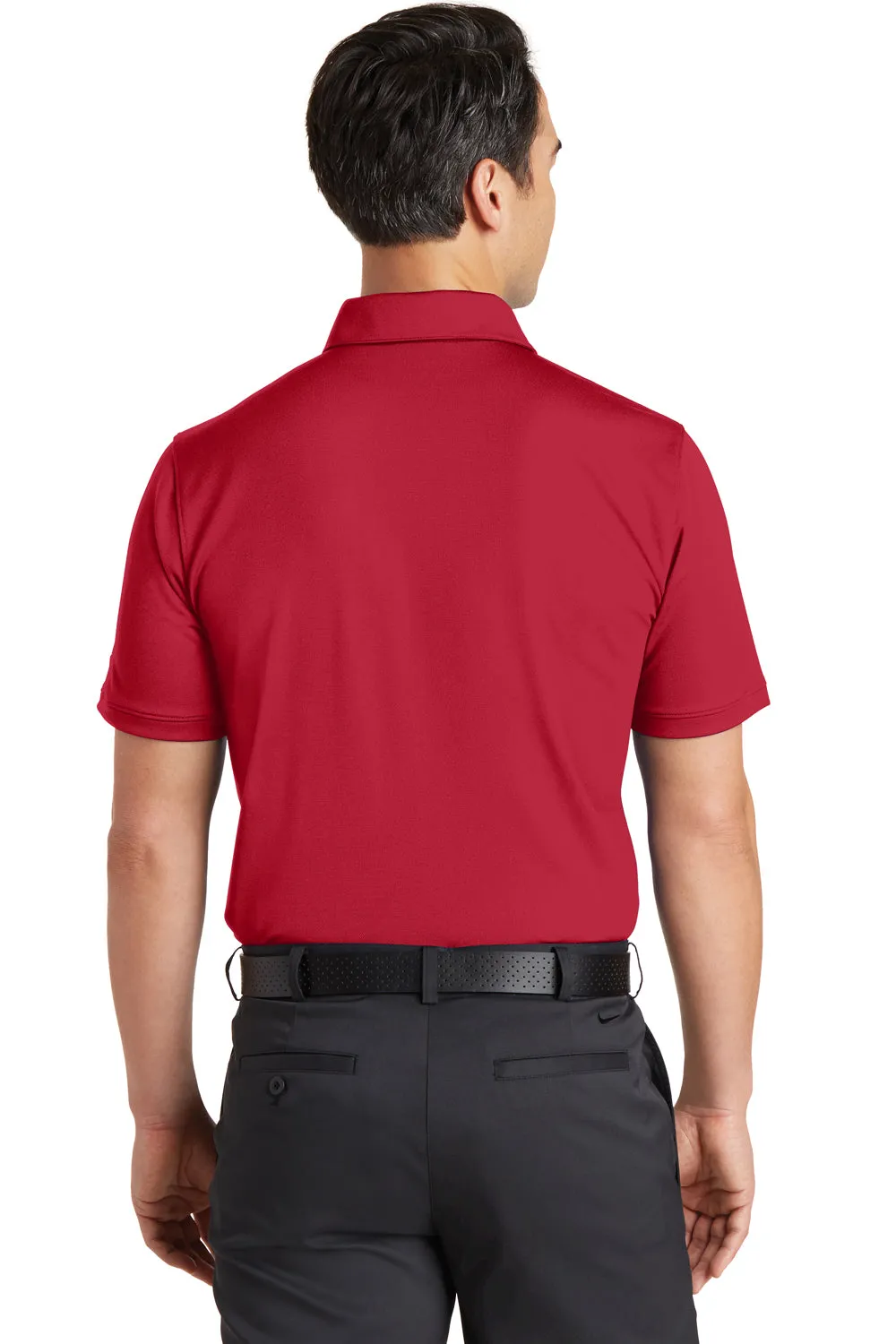 Nike Mens Icon Dri-Fit Moisture Wicking Short Sleeve Polo Shirt - Gym Red