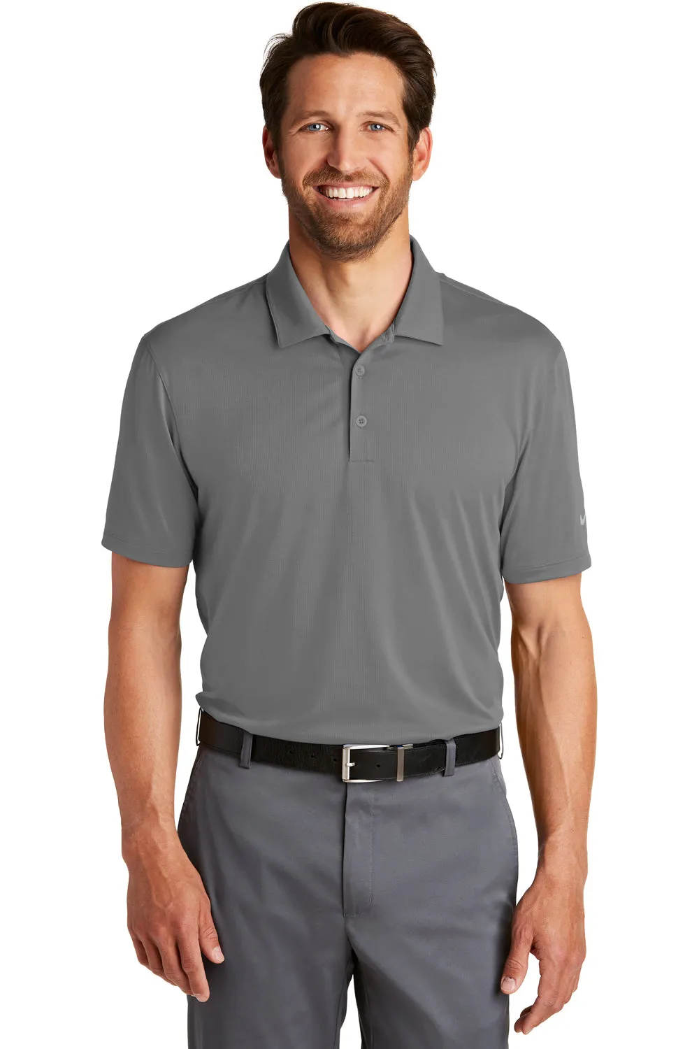 Nike Mens Legacy Dri-Fit Moisture Wicking Short Sleeve Polo Shirt - Dark Grey