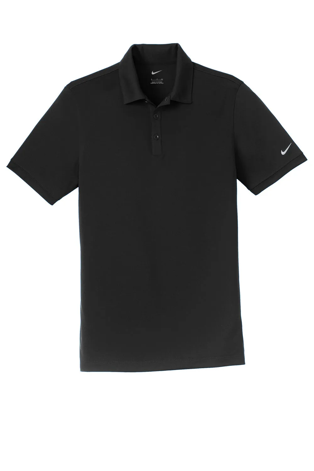 Nike Mens Players Dri-Fit Moisture Wicking Short Sleeve Polo Shirt - Black