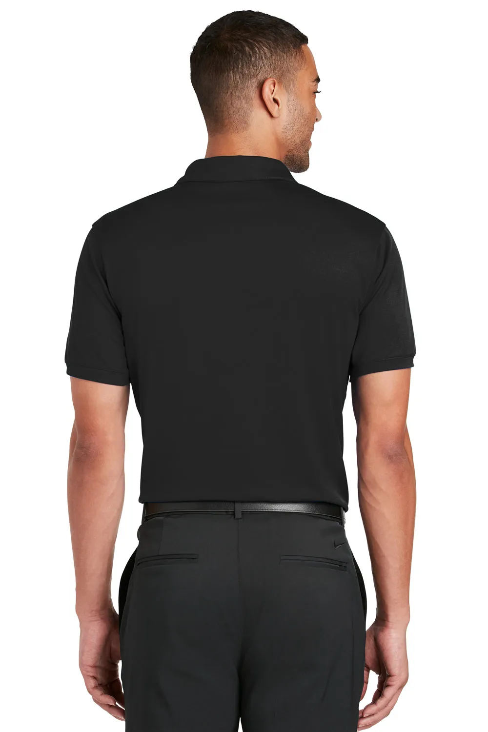 Nike Mens Players Dri-Fit Moisture Wicking Short Sleeve Polo Shirt - Black