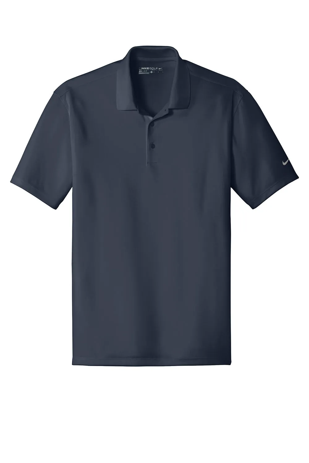 Nike Mens Players Dri-Fit Moisture Wicking Short Sleeve Polo Shirt - Navy Blue