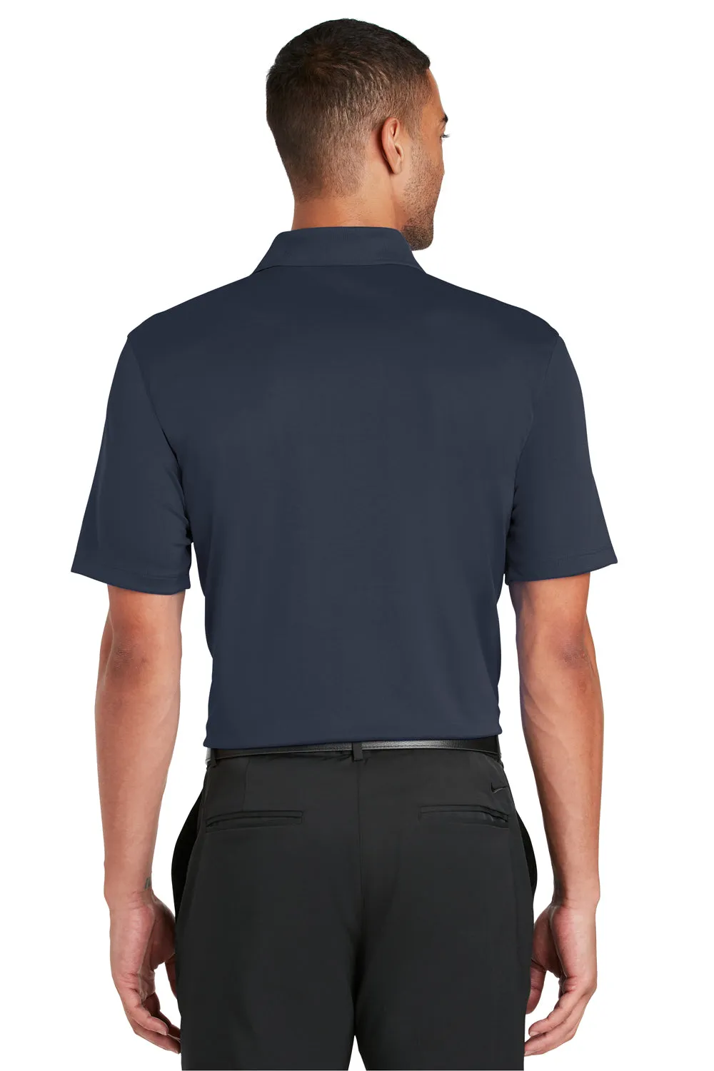 Nike Mens Players Dri-Fit Moisture Wicking Short Sleeve Polo Shirt - Navy Blue