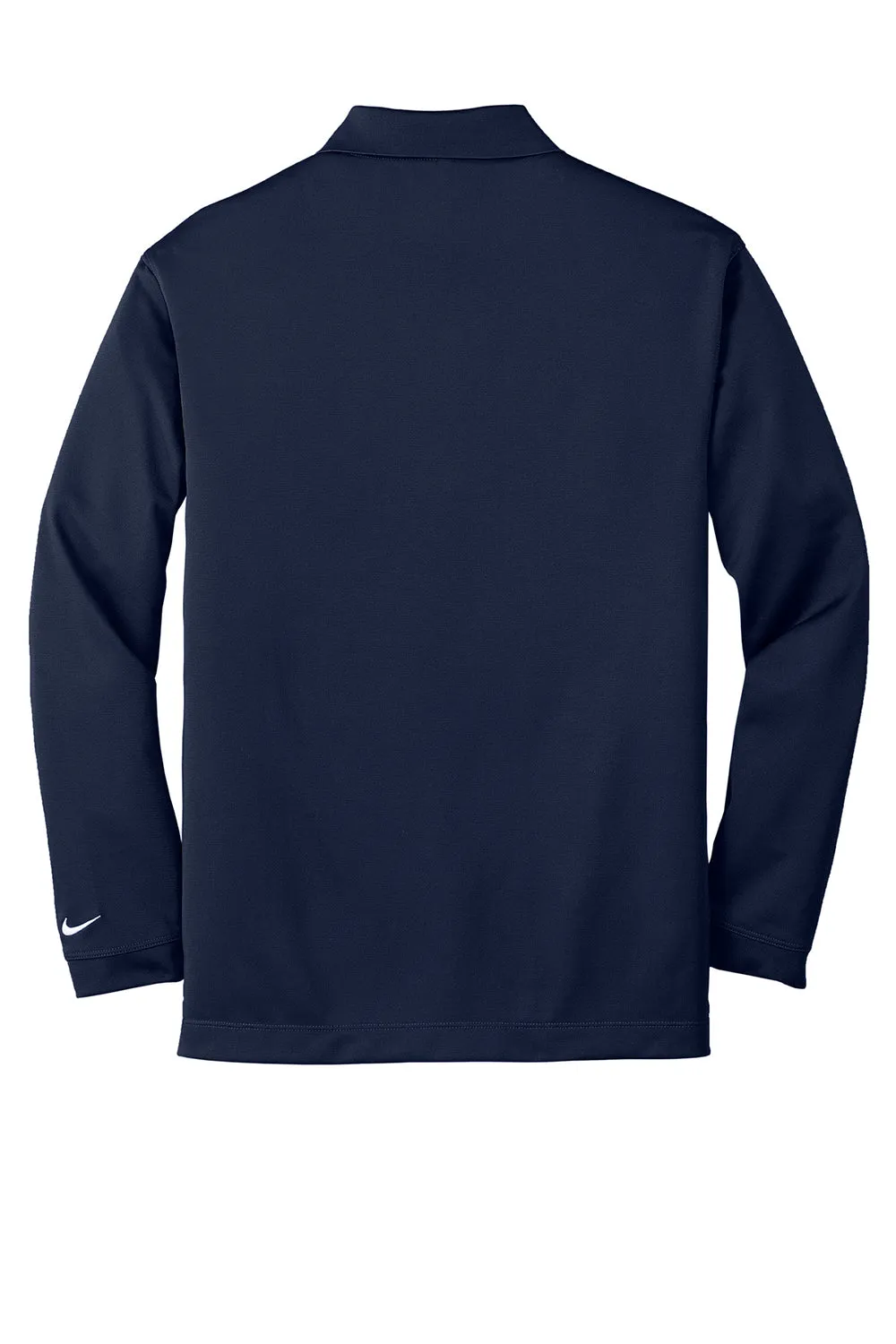 Nike Mens Stretch Tech Dri-Fit Moisture Wicking Long Sleeve Polo Shirt - Midnight Navy Blue