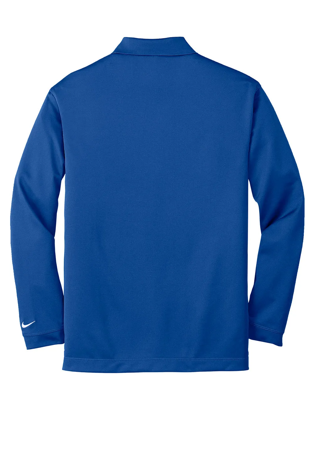Nike Mens Stretch Tech Dri-Fit Moisture Wicking Long Sleeve Polo Shirt - Sapphire Blue