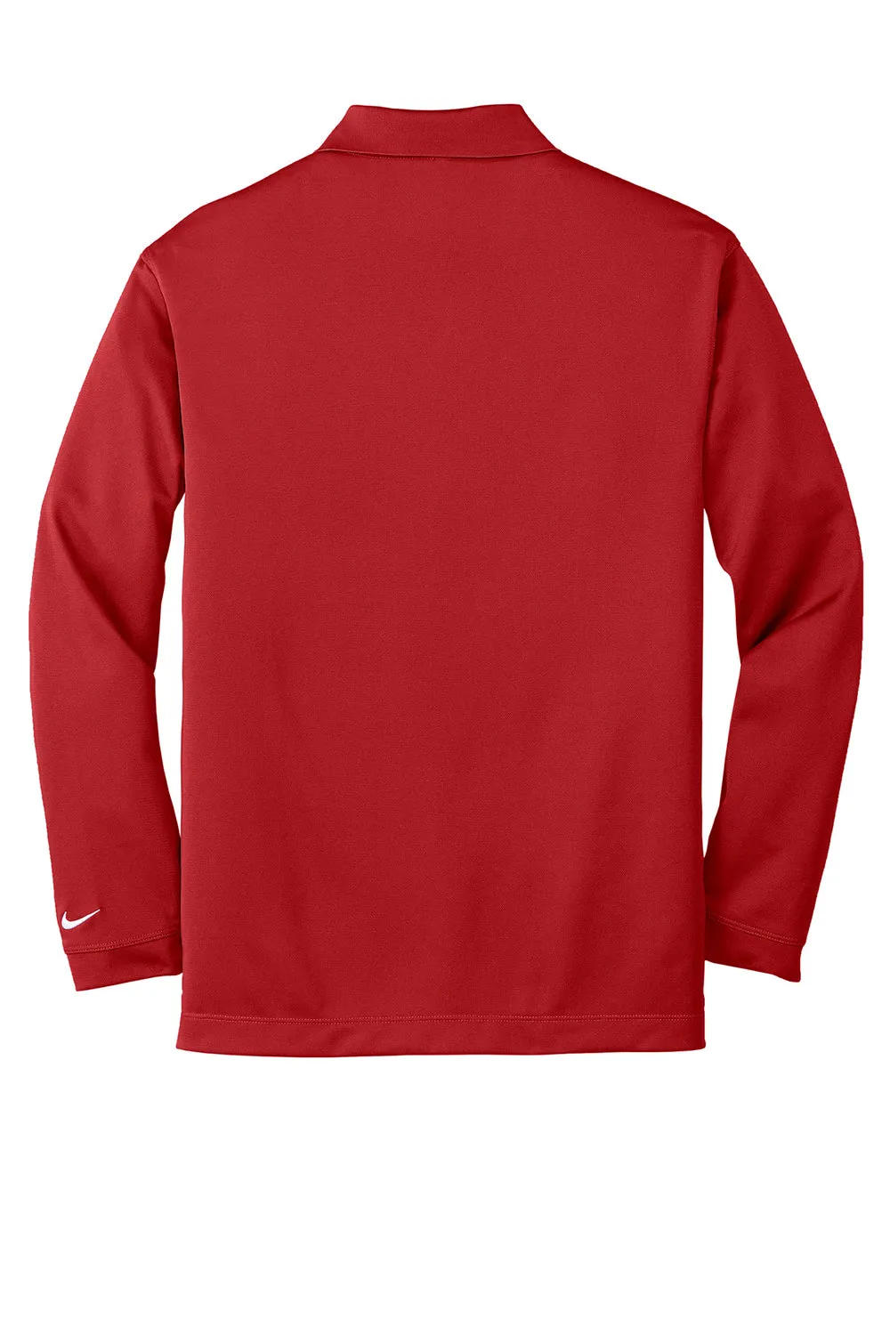 Nike Mens Stretch Tech Dri-Fit Moisture Wicking Long Sleeve Polo Shirt - Varsity Red