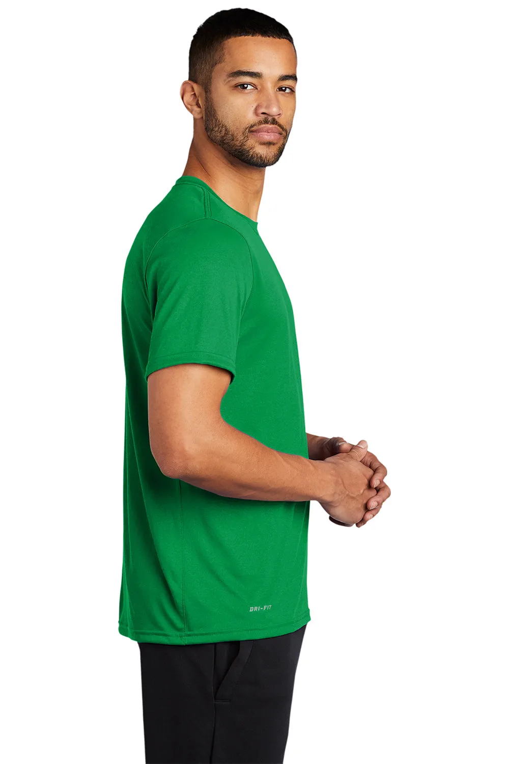 Nike Mens Team rLegend Dri-Fit Moisture Wicking Short Sleeve Crewneck T-Shirt - Apple Green