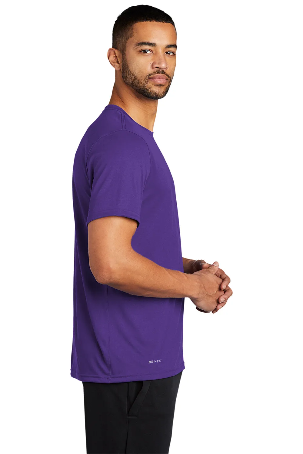 Nike Mens Team rLegend Dri-Fit Moisture Wicking Short Sleeve Crewneck T-Shirt - Court Purple