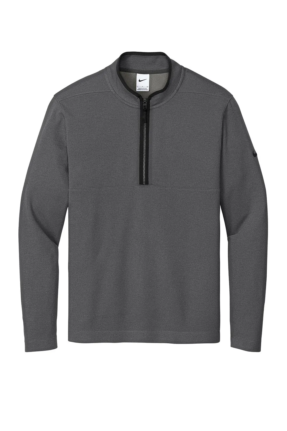 Nike Mens Textured 1/4 Zip Sweatshirt - Dark Grey
