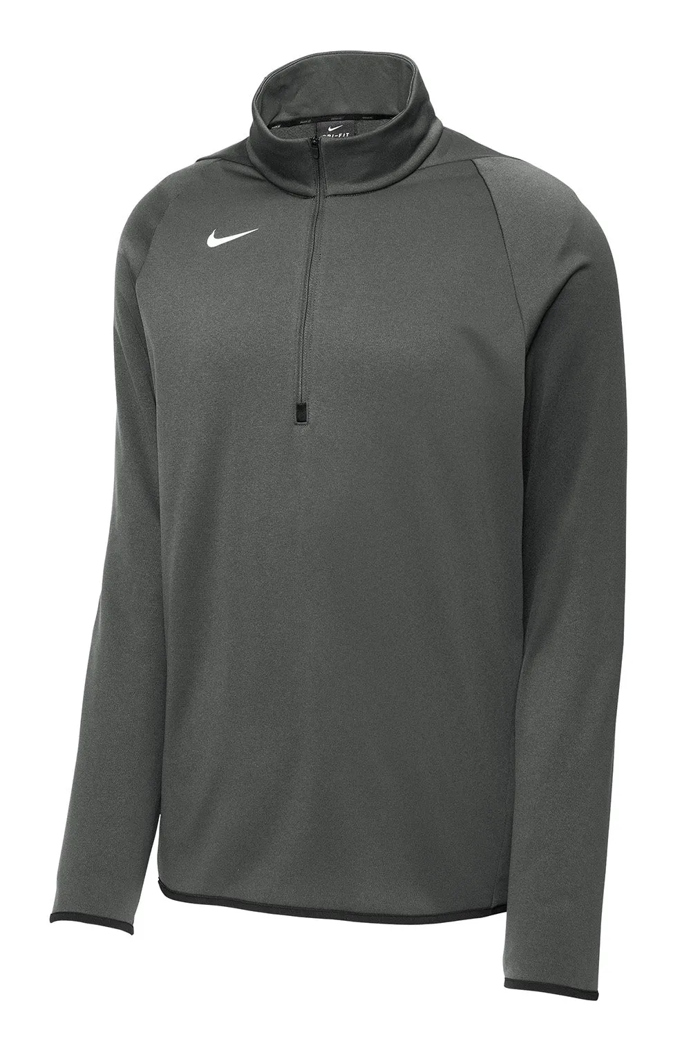 Nike Mens Therma-Fit Moisture Wicking Fleece 1/4 Zip Sweatshirt - Team Anthracite Grey