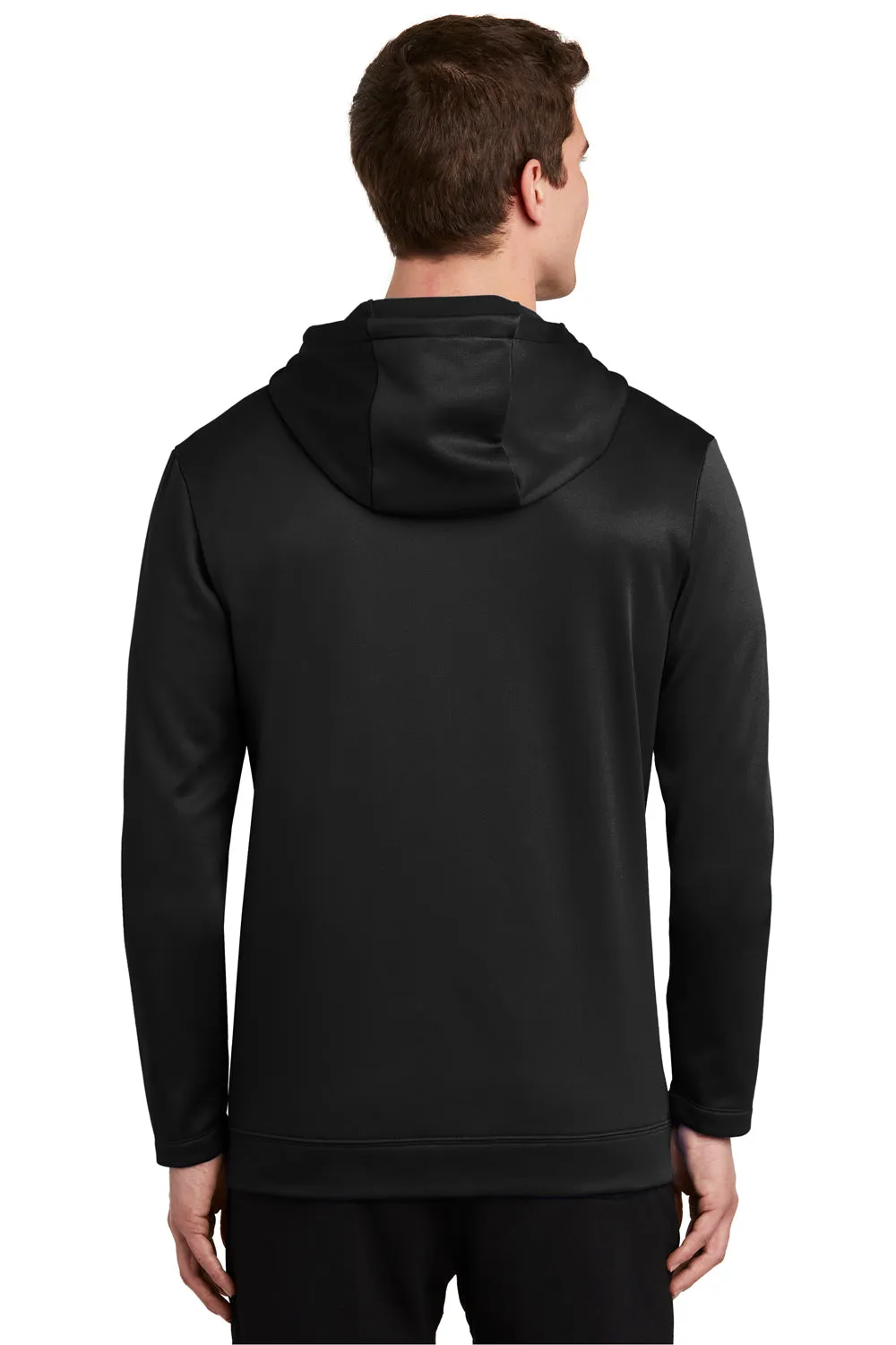 Nike Mens Therma-Fit Moisture Wicking Fleece Full Zip Hooded Sweatshirt Hoodie w/ Pockets - Black