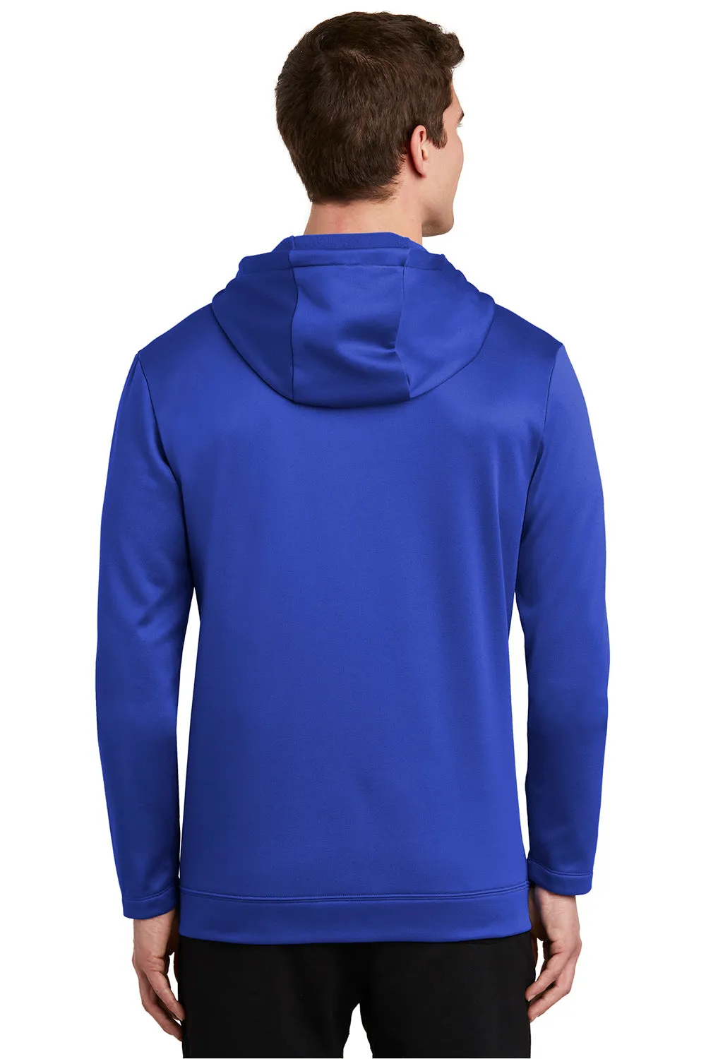 Nike Mens Therma-Fit Moisture Wicking Fleece Full Zip Hooded Sweatshirt Hoodie w/ Pockets - Game Royal Blue