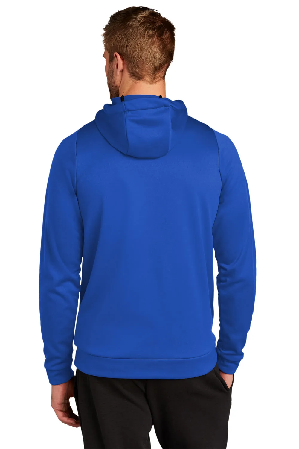 Nike Mens Therma-Fit Moisture Wicking Fleece Hooded Sweatshirt Hoodie w/ Pouch Pocket - Team Royal Blue