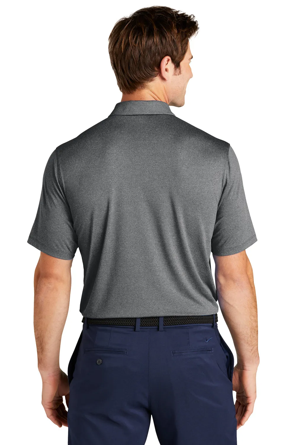 Nike Mens Vapor Dri-Fit Moisture Wicking Short Sleeve Polo Shirt - Heather Black