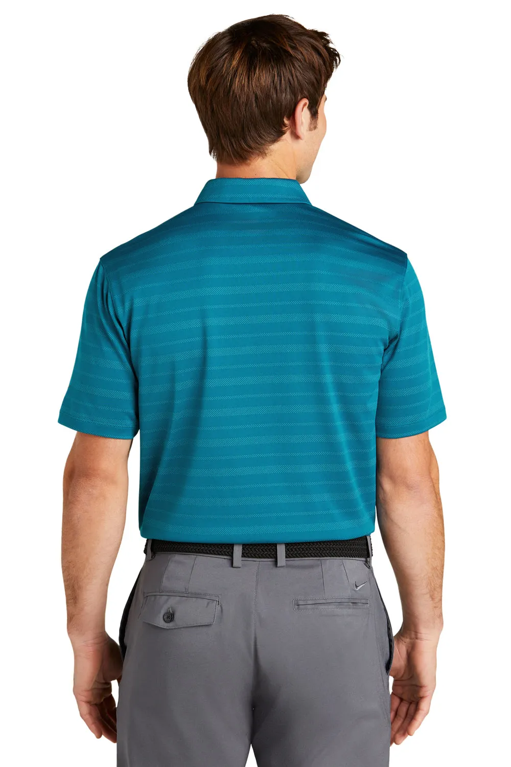 Nike Mens Vapor Jacquard Dri-Fit Moisture Wicking Short Sleeve Polo Shirt - Marina Blue