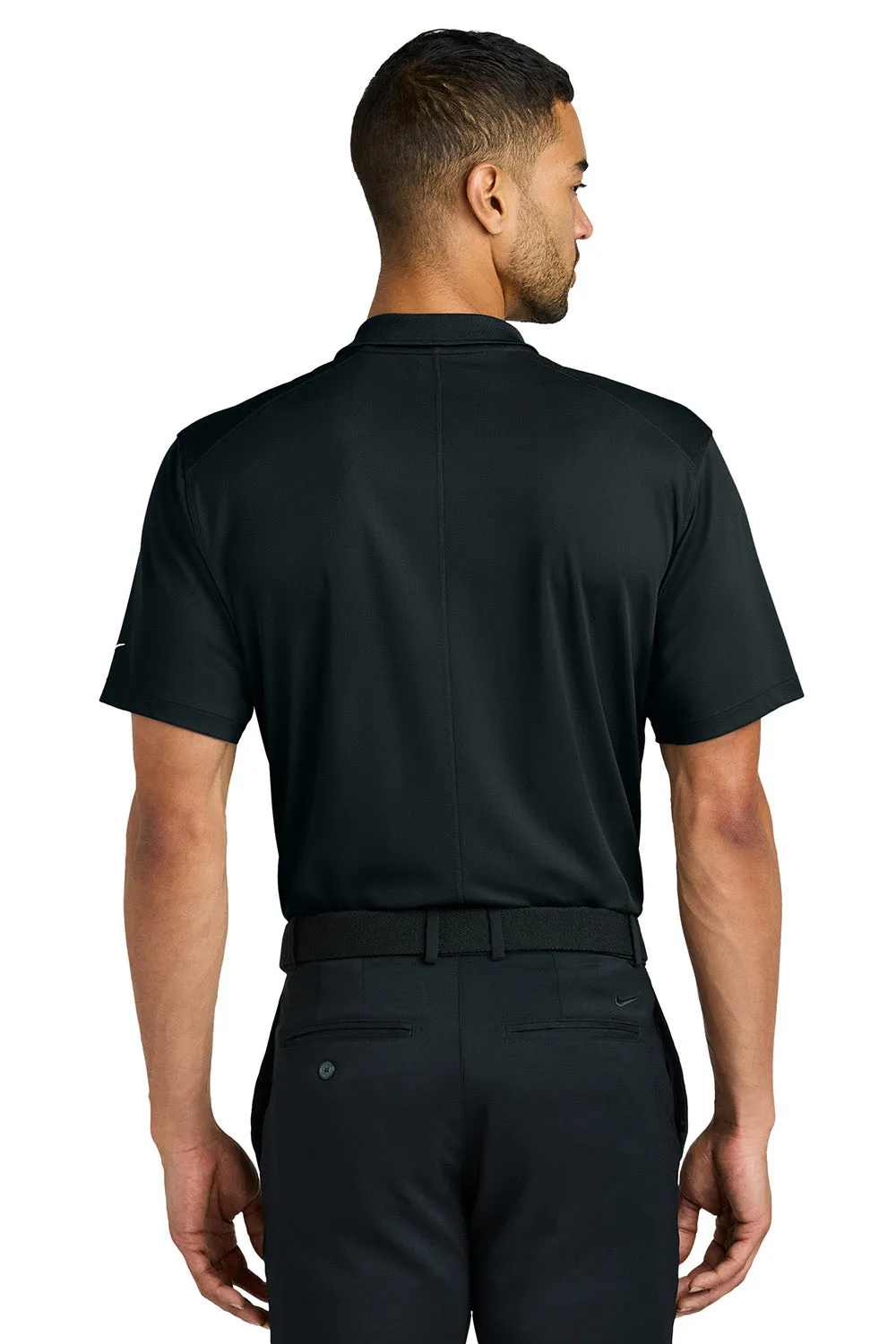 Nike Mens Victory Dri-Fit Moisture Wicking Colorblock Short Sleeve Polo Shirt - Black/Anthracite Grey/White