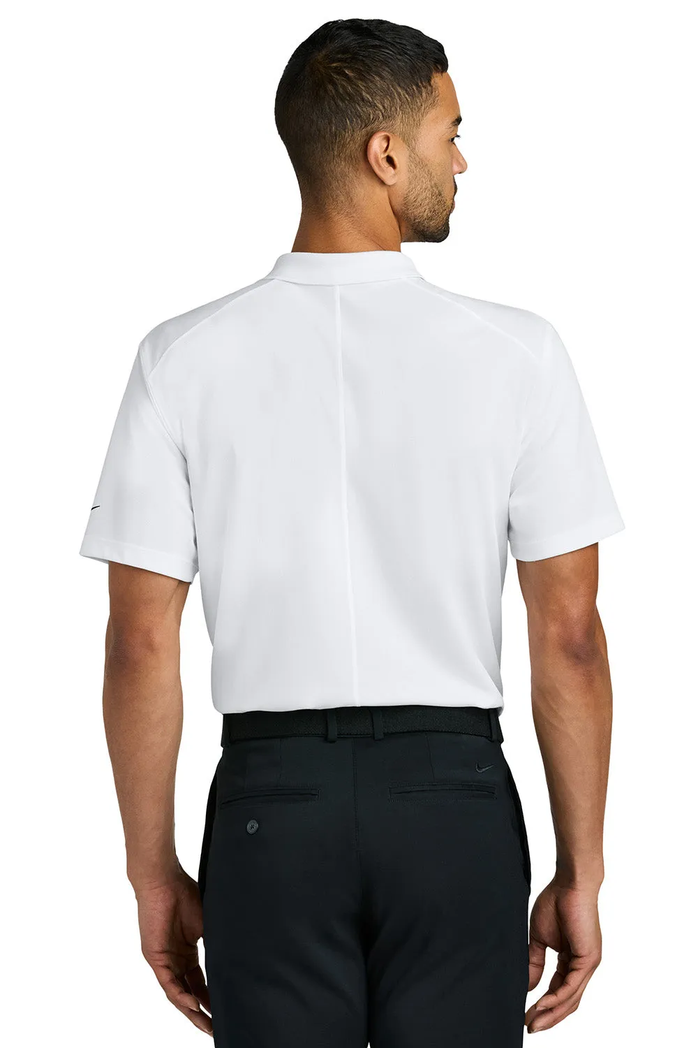 Nike Mens Victory Dri-Fit Moisture Wicking Colorblock Short Sleeve Polo Shirt - White/Cool Grey/Black